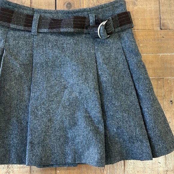 Jacadi gray wool pleated skirt - Picture 2 of 6